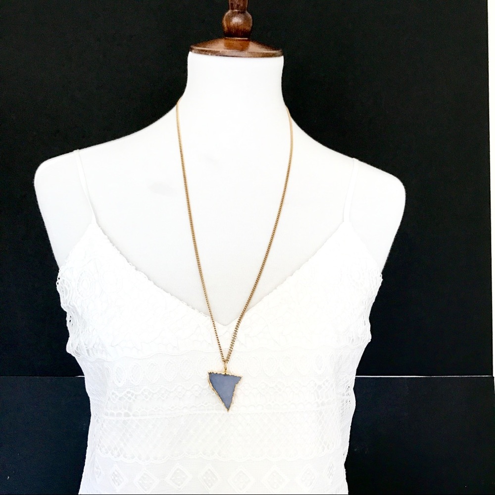 Gold Dipped Druzy Genuine Geode Necklace In Periw… - image 4